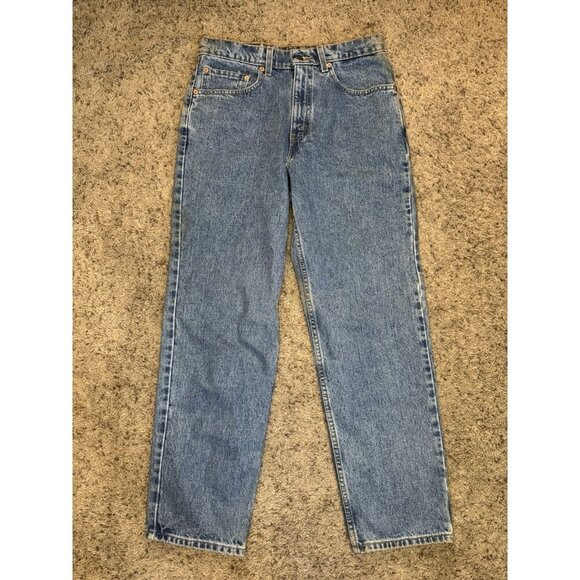 LEVIS VINTAGE 1998 550 Denim Jeans Red Tab Mid Wash 32x30 Casual Rugged READ - Picture 1 of 13